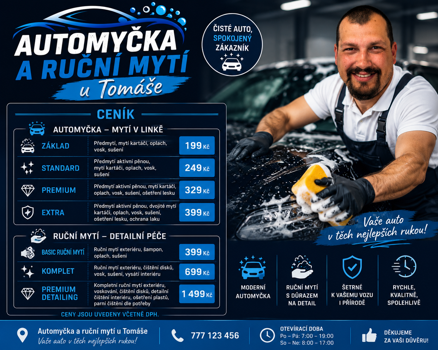 Grafický ceník automyčky